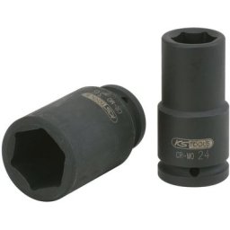 Douilles à chocs 6 pans 3/4'', longues 24 mm