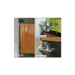 Ing Fixations - Pivot de portail bois sans seuil fixé à la résine - Kit fixation haute et basse