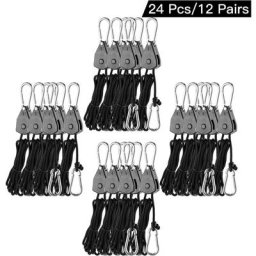 Poulie Corde a Cliquet Cintre De Levage 12 paires, 1/8 pouce, Cintres Réglables - Vevor