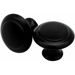 Boutons ronds pour meuble de cuisine meuble salle de bain noir lot de 10