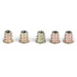 Crous Hexagonaux Écrous Inserts en Bois en Alliage de Zinc avec Écrous pour Meubles M4 / M5