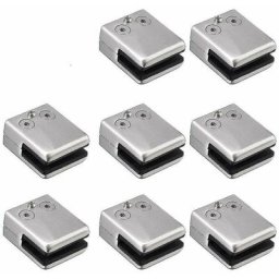 GP - Pince à verre, paquet de 8 pinces carrées en acier inoxydable 8-10mm support de pince à pince