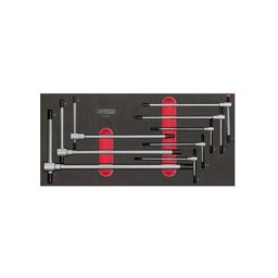 KSTOOLS - Module de clés mâles 6 pans à poignée en T, 8 pièces - 713.5017