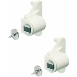 Cyclingcolors - 2x loqueteau magnétique à aimant rond blanc avec vis contreplaque et support