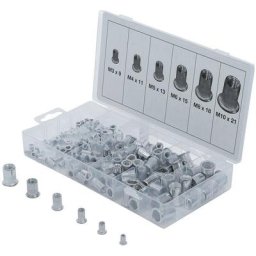 Bgs Technic - Coffret assortiment de 150 inserts filetes aluminium de 3 à 10 mm