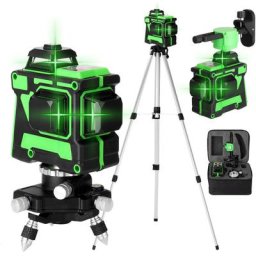 3D 12-line laser level set Level meter + swivel base + wall bracket + 1.2m triangle bracket + power