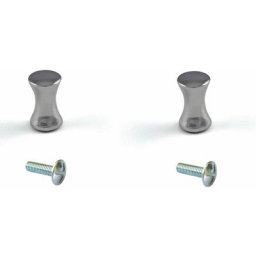 2x bouton de meuble à visser 15mm acier chromé brillant porte tiroir cuisine salle de bain design