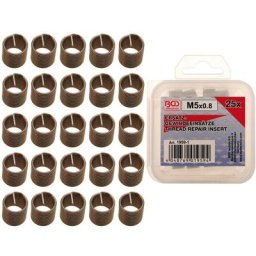 Bgs Technic - inserts taraudés M5 x 0,8 mm 25 pièces bgs 1959-1