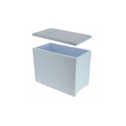 Ruchette Dadant 6 cadres aération totale polystyrène (avec plaque de fermeture métal)
