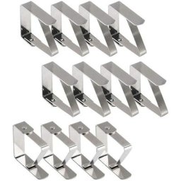 Pince Nappe Exterieur, Pince Nappe de Table, 12 Pinces à Nappe en Acier Inoxydable, Nappe Clips