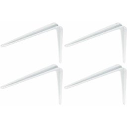 Cyclingcolors - 4x équerre console rigide acier blanc 140x110mm capacité de charge 20kg par pièce