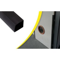Joint anti-pince doigts pour intérieur porte classé feu Wattelez 36x40x1400mm - Noir - 604206N