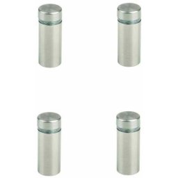 Cyclingcolors - 4x Support de vitre imitation inox avec joint en plastique Porte Verre Miroir