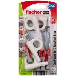Fischer - DuoPower 8x40 EasyHook Loop k (4) Assortiment de chevilles 557927 1 set