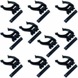 10x Clip de plinthe à visser ø 34 mm pied de meuble cuisine salle de bain plastique noir