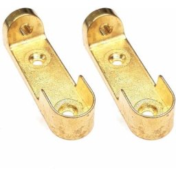2x support de tringle à rideau universel couleur laiton doré armoire tube ovale attache meuble