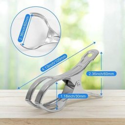 Pince de serviette de plage, 10 pièces pince de chaise métallique en acier inoxydable Grande pince