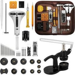 149 Kit de réparation de montres + presse de boîtier, kit d'outils de barre à ressort