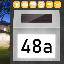 Numéro de maison solaire Numéros de maison lumineux led moderne Nom de rue Numéro de maison solaire