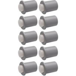 10x Amortisseur de butée universel à enfoncer dans trou 8mm gris clair avec insert silicone Porte