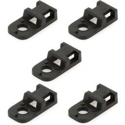 5x Œillet de fixation de ligatures de câbles en nylon noir embase Largeur max. de serre câble 4,8mm