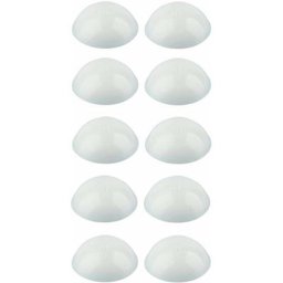 Cyclingcolors - 10x Cache vis lèvre d'étanchéité Ø18mm tête cylindrique bombée zebra pias tôle blanc