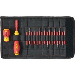 Wiha - slimVario set 18 pièces vde - systme enfichable lame dans une pochette enroulable