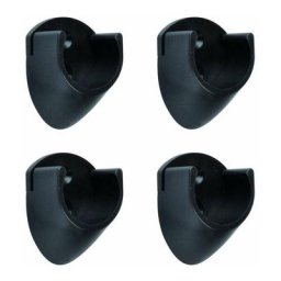 Cyclingcolors - 4x Support de tringle à visser rond diamètre 25mm en plastique Meuble Penderie