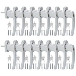 Swanew - Poignée de fenêtre Poignée de fenêtre Alu verrouillable Aluminium Serrure Set Design Gris