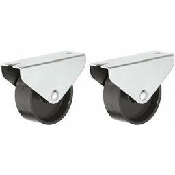 Cyclingcolors - 2x Roulette fixe à platine à visser pour sols fragiles Anti rayure Universelle Mini