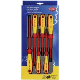 00 20 12 V01 vde Jeu de tournevis 6 pièces vis à fente, cruciforme Phillips - Knipex