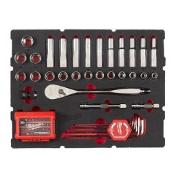 Module mousse PACKOUT douilles 1/2 et clés allen - 70 pcs - Milwaukee 4932480716