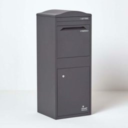 Homescapes - smart parcel box - Boîte aux lettres et colis incurvée Large Gris foncé - Gris foncé
