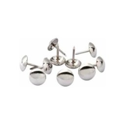 10x embout de pied chromé patin clou à frapper diamètre 15mm acier meuble table chaise