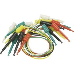 Set de cordons de mesure Voltcraft pinces crocodile - pinces crocodile] 0.28 m noir, rouge, vert,