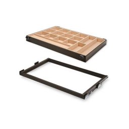 Emuca - Kit tiroir organisateur et cadre coulissant module 800mm réglable acier et aluminium