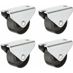 Cyclingcolors - 4x Roulette fixe à platine à visser pour sols fragiles Anti rayure Universelle Mini