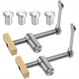 GP - Pinces à dégagement rapide 2 pièces avec 4 pinces rapides pour trous de 20 mm, butées de table