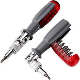 Tournevis à cliquet avec Multi Embout Magnétique, 10 en 1, Petite Poche Mini Tournevis, Convient