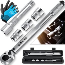 MASKO® clé dynamométrique 6 pièces. Set 40-210 Nm 1/2 ' CV incl. 3 douilles 17 mm, 19 mm, 21 mm et