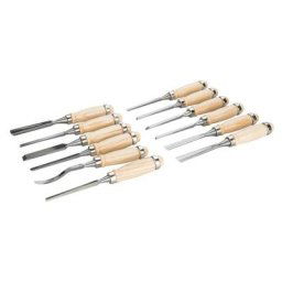 Silverline - jeu de 12 ciseaux à bois de sculpteur 200 mm 250241