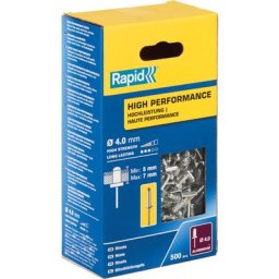 Rapid - Rivets hautes performances Ø4.0 x 10mm alu - Boite de 500
