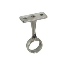 Cime - Support plafond rond pour penderie diamètre 25, zamak chromé