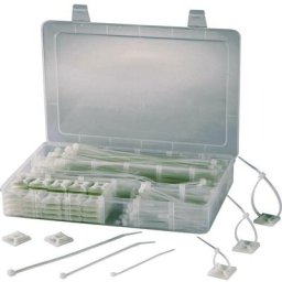 Tru Components - Assortiment de serre-câbles 100 mm, 142 mm, 190 mm x 4.80 mm transparent(e)