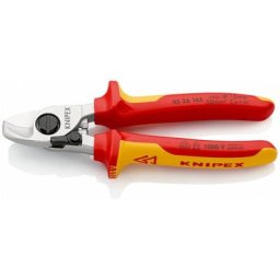 Coupe-câbles 165mm Knipex 15mm /50mm² Cu/Al - Chromé - Isolé 1000V - Avec ressort - ( Prix pour 1 )
