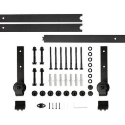 Wyctin - Hofuton 244cm Tringle Rail Porte Coulissante Suspendu Système de Voie Roue de Poulie de