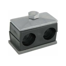Cyclingcolors - Collier de serrage double 20x20mm Polyéthylène nervuré arêtes arrondies support