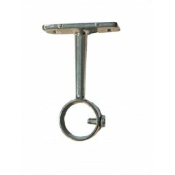 Secodir - 1 Support oeil Alu pour Penderie ø20 Longueur 80 mm - Nickel mat