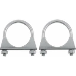 2x Collier pot échappement universel 70mm tracteur 2 vis tuyau tube acier fixation support serrage