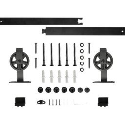 2M Quincaillerie Kit de Rail pour Porte Coulissante, Ensemble Industriel pour Porte Suspendue en